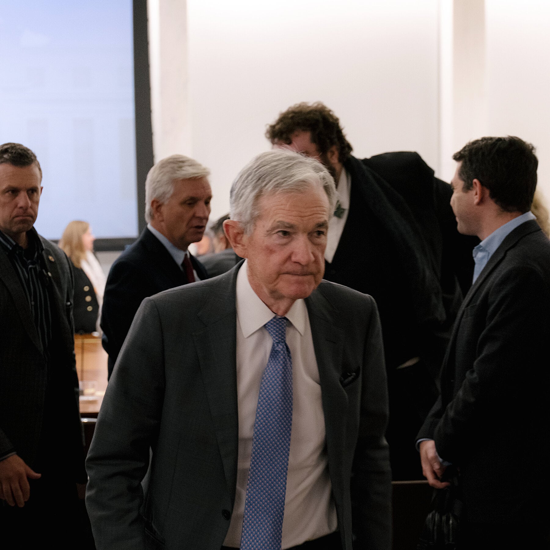 Fed holds rates steady at Powell's final meeting; four officials dissent